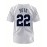 Men'S White Striped # 22 Baseball Shirt, Classic Letter Embroidery Design, Breathable Button Style Short Sleeved Shirt, Suitable for Training And Games