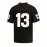Men's Black # 13 Breathable Rugby Jersey, Sports V-neck Short Sleeved Uniform For Training And Matches, Embroidered American Football Shirt