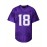 Men's Purple #18 Embroidered American Football Jersey - Breathable Loose Fit V-Neck Rugby Top for Sports, Casual Streetwear & Outdoor Activities | All-Season Machine Washable Shirt, Customizable Football Jersey, Quality Embroidered Detailing