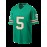 Men'S Green # 5 Breathable Rugby Shirt, Sports V-neck Short Sleeve Training Match Uniform, Embroidered American Football Shirt