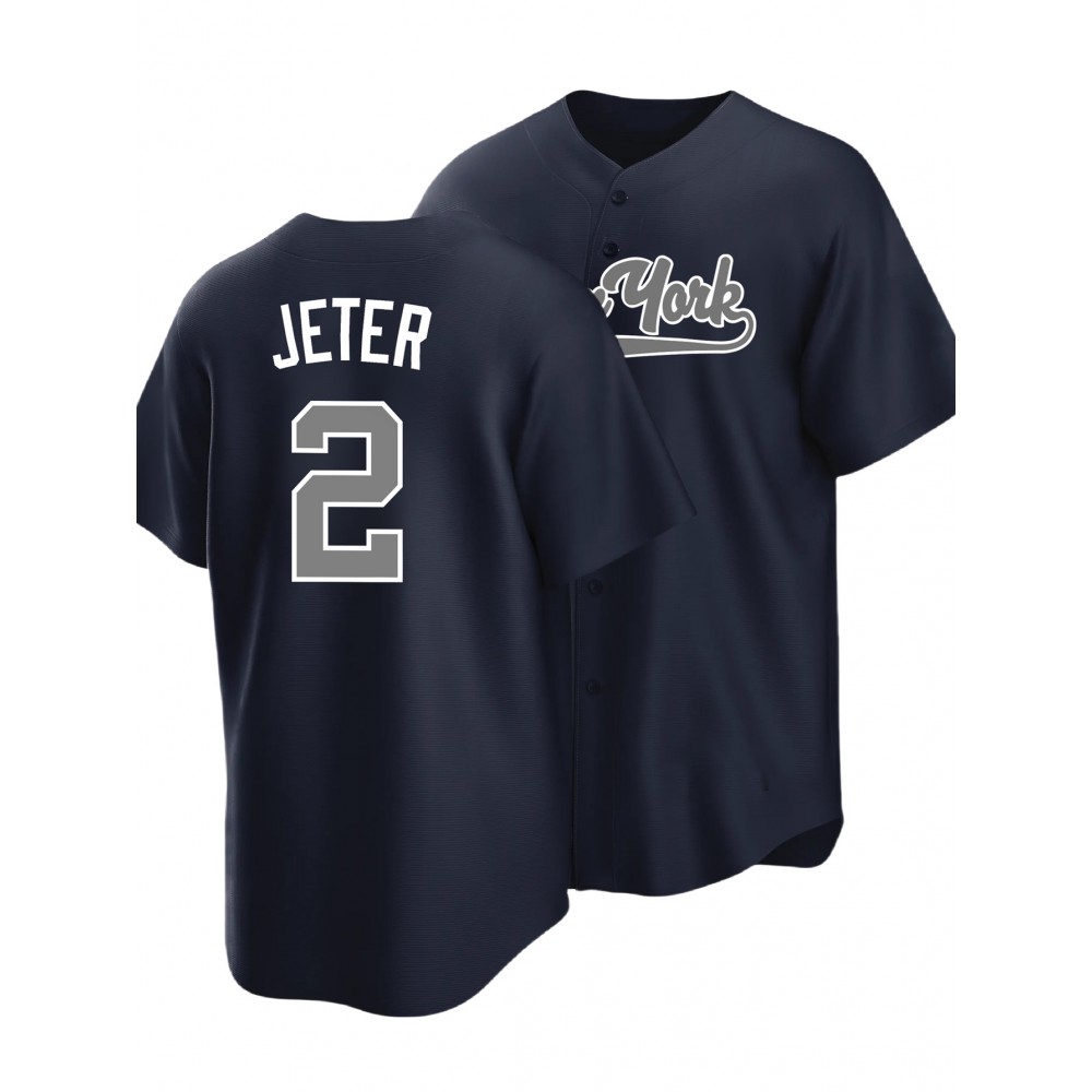 Men's Deep Blue #2 Baseball Shirt - Breathable Button-Up V-Neck with Embroidered Letter Design, Loose Fit for Training, Competition & Casual Wear | All-Season Sportswear for Men & Teens, SHLUCKI
