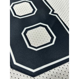 Men'S White # 88 American Football Shirt with Loose Embroidery, Fashionable, Casual, Street Breathable Football Top