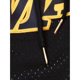 Men's black # basketball shorts, classic letter embroidery design, button style short sleeved breathable shirt, suitable for training and competition