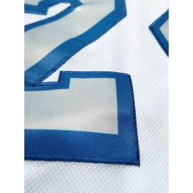 Men'S White # 24 Baseball Shirt, Classic Letter Embroidery Design, Button Style Short Sleeved Breathable Shirt, for Training And Competition Use
