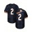 SheLucki Men'S Deep Blue #2 American Football Jersey, Loose Fit, Breathable Polyester, V-Neck, Embroidered Sports Top, Casual Streetwear for All Seasons