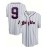 Men's White Striped # 9 Baseball Shirt, Loose Embroidered Sports, Fashionable And Casual, Street Breathable