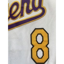 Men's #8-24 Los Angeles Legend Baseball Jersey - Black & White Patchwork, Embroidered 