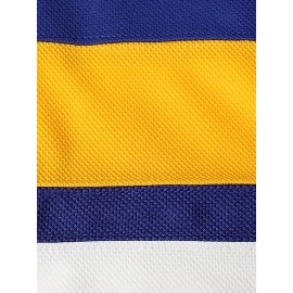 Men's Blue # 18 Ice Hockey Shirt, Loose Embroidered Long Sleeve, Sporty, Fashionable And Casual, Street Breathable