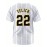 Men's yellow # 4 baseball shirt, street fashion casual, letter embroidered breathable short sleeved sports shirt