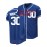 Men's Royal Blue #30 Baseball Jersey - Loose Fit V-Neck Button-Up Shirt with Embroidered ROODA & Number 2025 Design, Breathable All-Season Casual & Sports Wear for Street Style, Outdoor Activities, Running