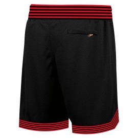 Men's #44 Black Basketball Shorts with Classic Letter Embroidery - Breathable, Button-Up Design for Training & Competition