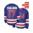 Men'S Blue # 17 Ice Hockey Sweatshirt, Loose Embroidered Long Sleeve, Sporty, Fashionable and Casual, Street Breathable