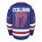 Men'S Blue # 17 Ice Hockey Sweatshirt, Loose Embroidered Long Sleeve, Sporty, Fashionable and Casual, Street Breathable