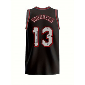 Men's Black Basketball Top # 13 Classic Retro Embroidered Letter Sleeveless Sweat Wicking Breathable Tank Top Basketball Suit
