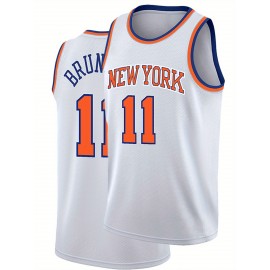 Men'S White # 11 Basketball Jersey, Classic Retro Embroidered Letters, Casual Loose Breathable Vest Round Neck Basketball Suit