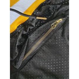 [Button Style Short Sleeved Shirt] Men's #21 Black Basketball Shorts - Breathable, Embroidered Letter Design for Training & Competition, Button Style, Short Sleeved Shirt