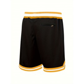 [Button Style Short Sleeved Shirt] Men's #21 Black Basketball Shorts - Breathable, Embroidered Letter Design for Training & Competition, Button Style, Short Sleeved Shirt
