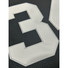 Men's Black #34 Breathable American Football Jersey - Embroidered V-Neck Loose Fit Rugby Shirt for Training, Matches & Casual Wear | All-Season Machine Washable Sportswear, Embroidered Detailing