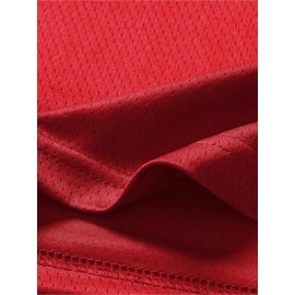 Men's Red Basketball Suit # 23 Classic Retro Embroidered Letter Sleeveless Sweat wicking Breathable Tank Top Basketball Suit