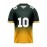 Women's Green Bay #10 Polyester Football Jersey T Shirts, Women Green And Yellow Gradient V-Neck Sports Shirt With Slight Stretch, Breathable Casual Knit Fabric For All Seasons, Loose Fit Adult & Teen, Fans Gift Women Youth
