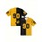 Women's Pittsburgh #90 Polyester Football Jersey T Shirts, Women Yellow And Black Stitching V-Neck Sports Shirt With Slight Stretch, Breathable Casual Knit Fabric For All Seasons, Loose Fit Adult & Teen, Fans Gift Women Youth