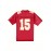 Women's Kansas City #15 Polyester Red Football Jersey, V-Neck Sports Shirt With Slight Stretch, Breathable Casual Knit Fabric For All Seasons, Loose Fit Adult & Teen, Fans Gift Women Youth