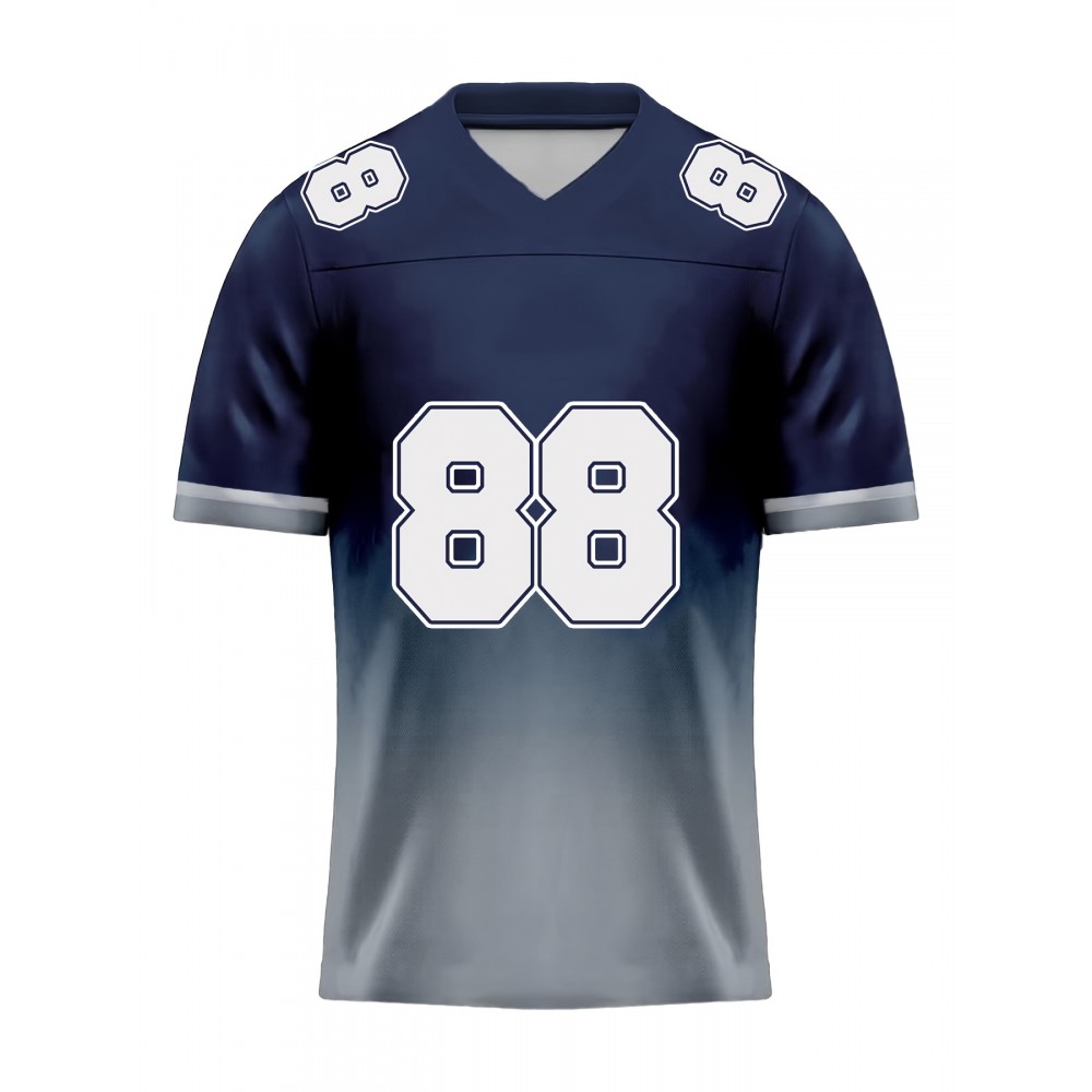 Women's Dallas #88 Polyester Football Jersey, Women Gradient V-Neck Sports Shirt With Slight Stretch, Breathable Casual Knit Fabric For All Seasons, Loose Fit Adult & Teen, Fans Gift Women Youth