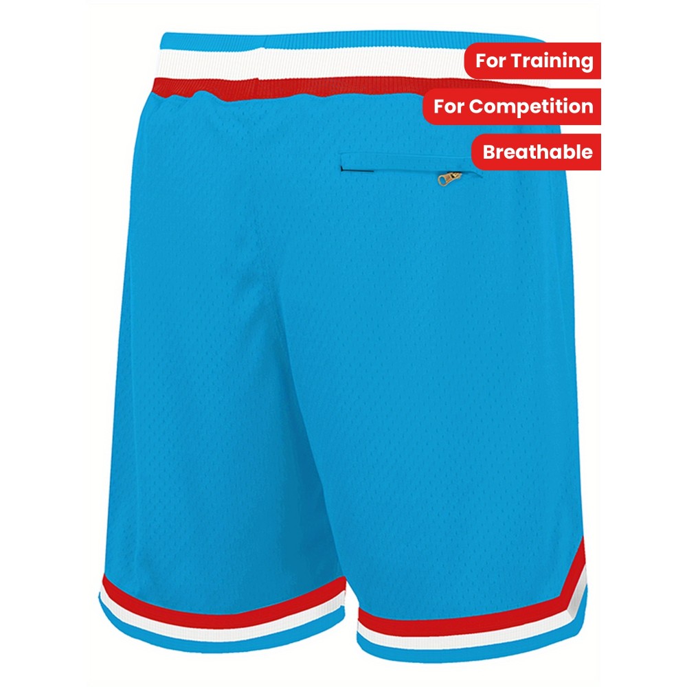 Men'S Moon Blue Baseball Shorts, Classic Letter Embroidery Design, Breathable Button Style Short Sleeved Shirt, Suitable for Training And Competition